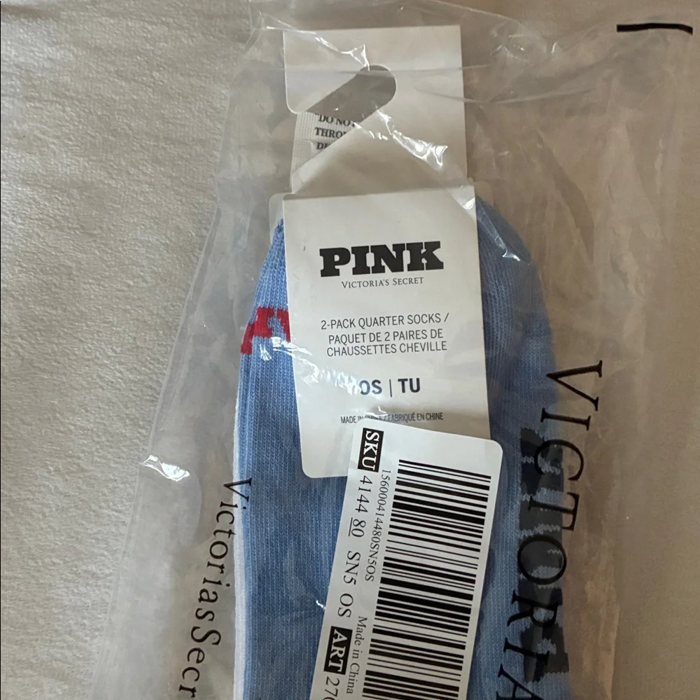 Victoria’s Secret PINK 2-Pack Quarter Socks